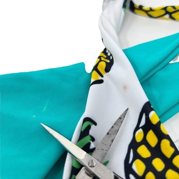 ZAFUL Bikini Set Pineapple Print Two Piece Bathing Swimsuit High Cut XL NWT - Picture 14 of 15